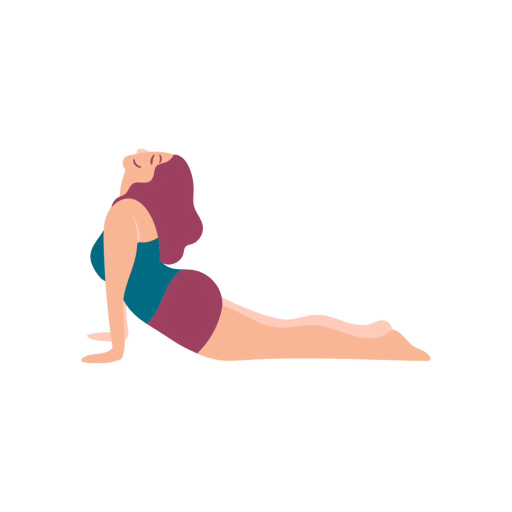 woman doing upward dog yoga pose
